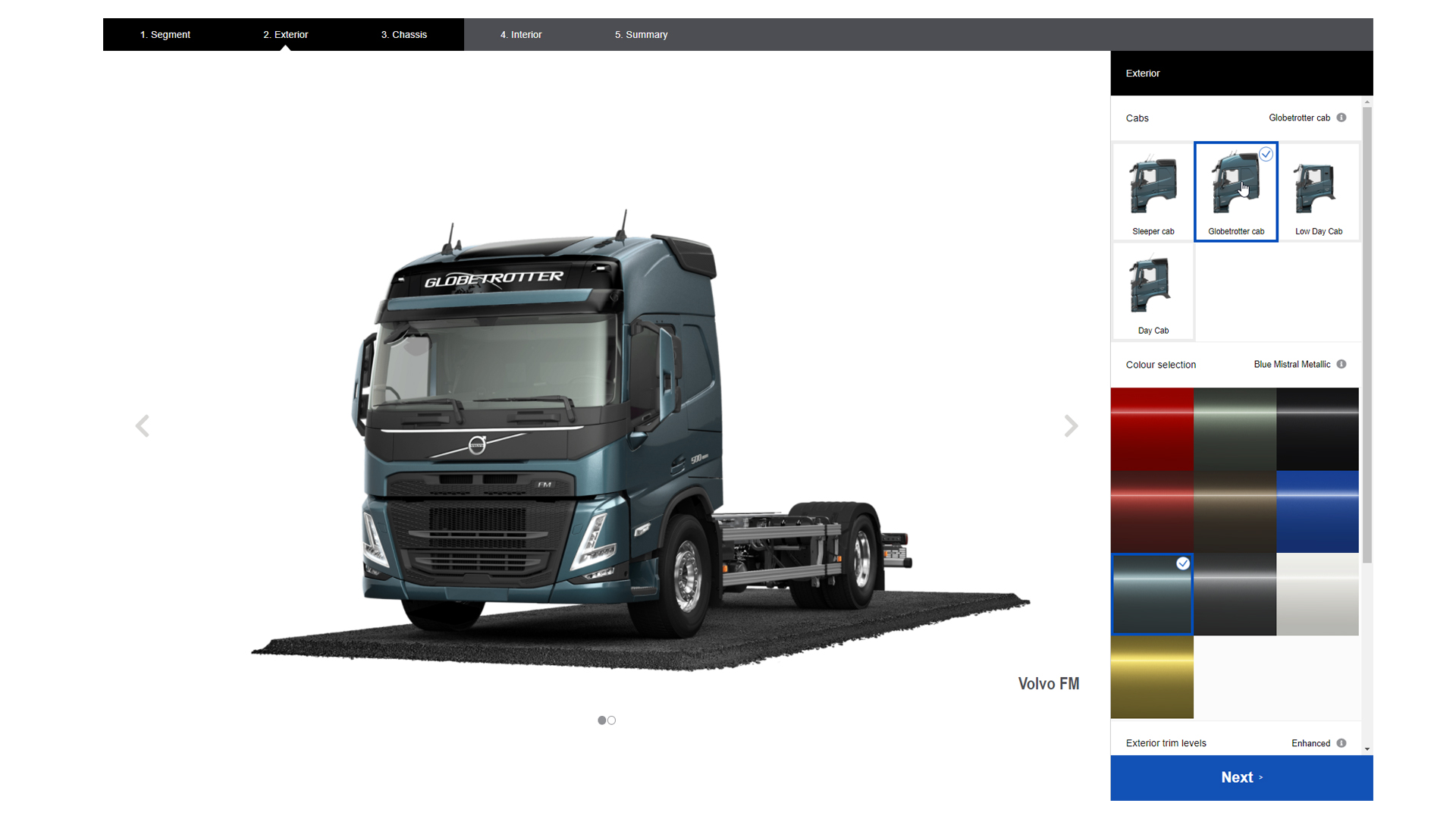 Navrhnite si svoje nové nákladné vozidlo Volvo s aplikáciou Volvo Truck Builder