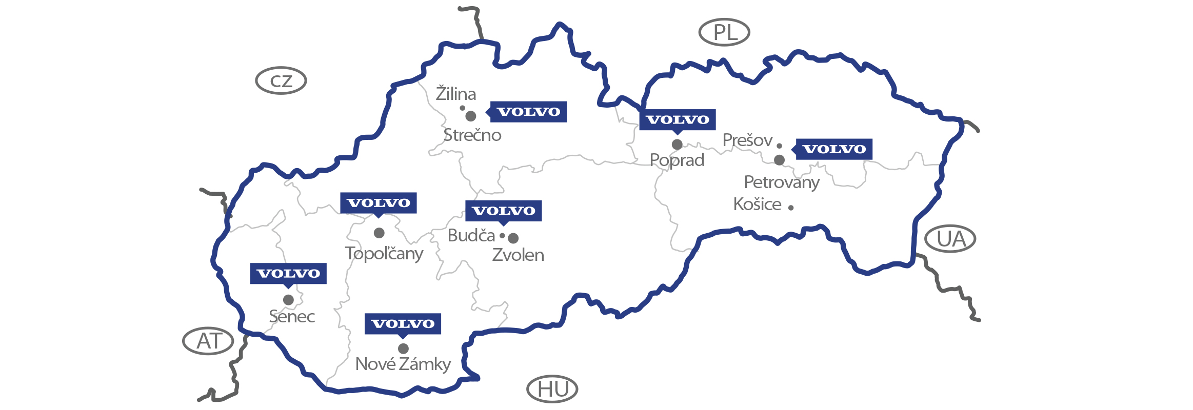 Slovakia Dealer Map